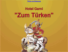 Tablet Screenshot of hotel-zum-tuerken.de